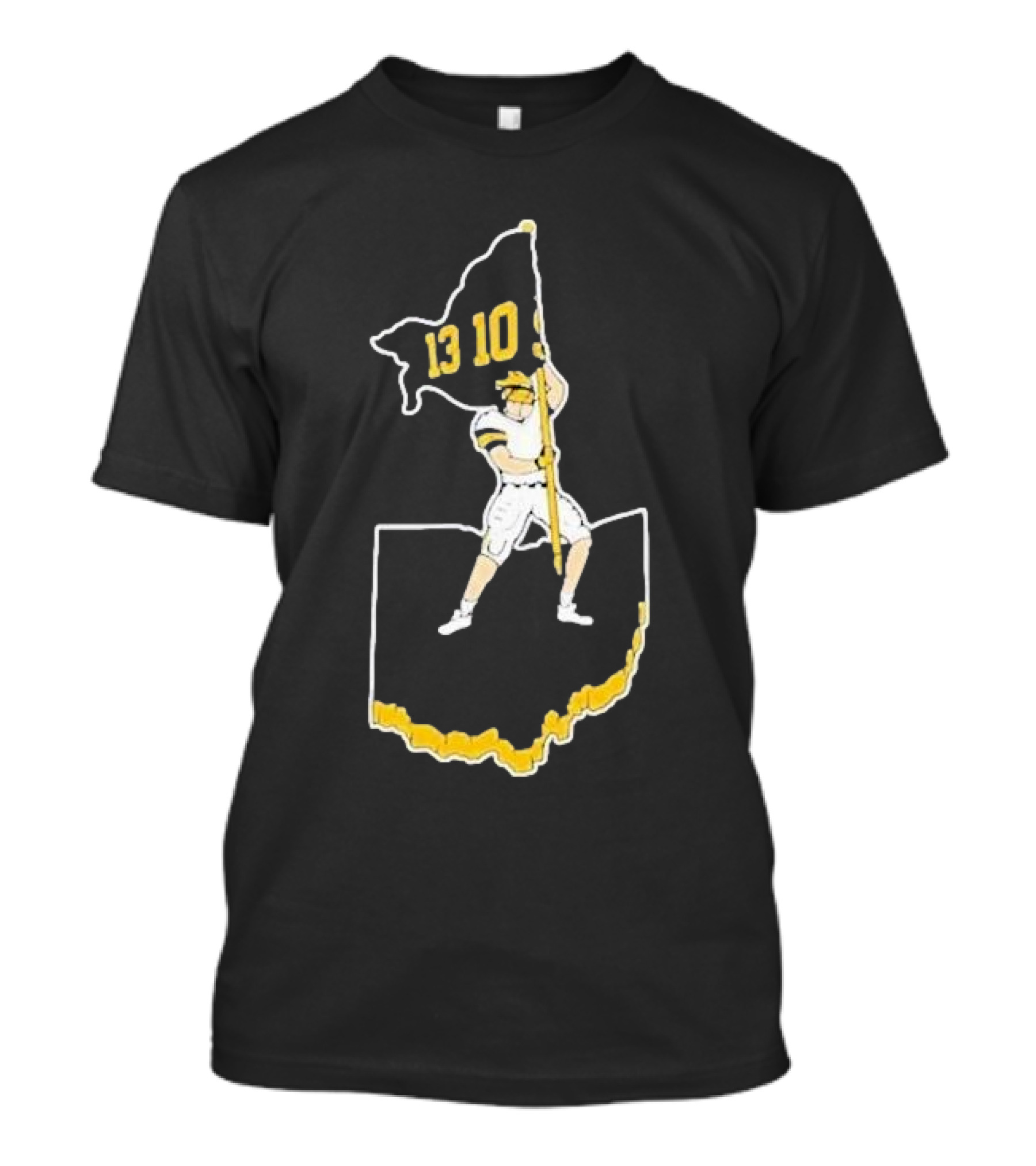 Michigan Wolverines 13-10 Flag Plant Victory T-Shirt