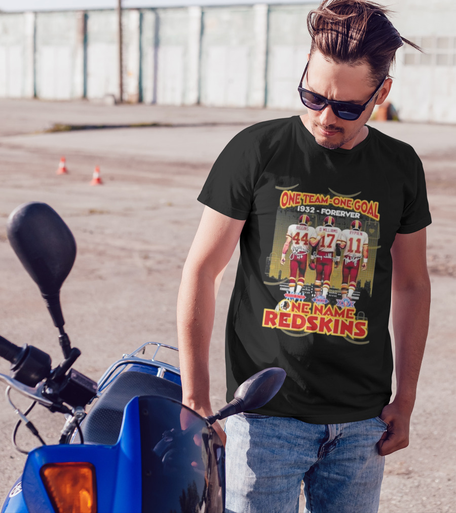 One Team One Goal 1932-Forever Redskins Riggins Williams Rypien Washington Commanders Signature T-Shirt