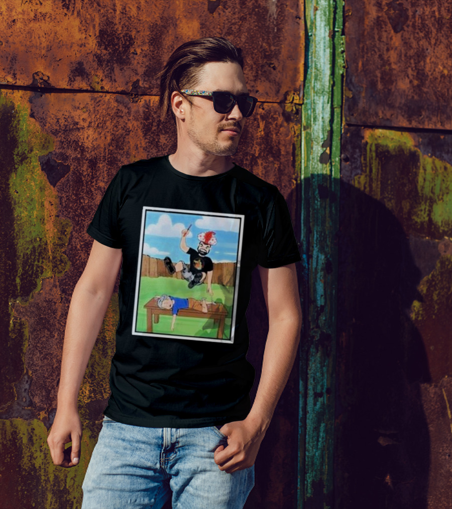 Super Sabu Superhumman X Jessjeckel Backyard Action Jump T-Shirt