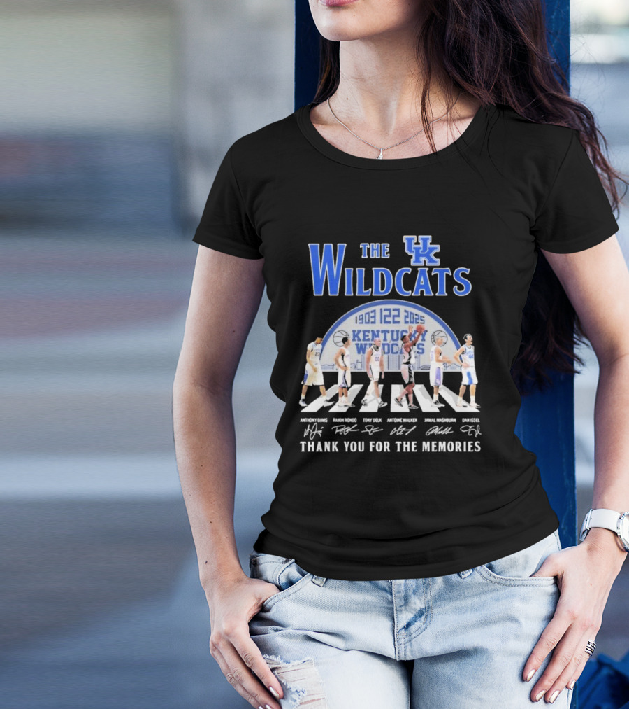 The Kentucky Wildcats 1903-2025 Thank You For The Memories Anthony Davis Signature Rondo Mashburn T-Shirt