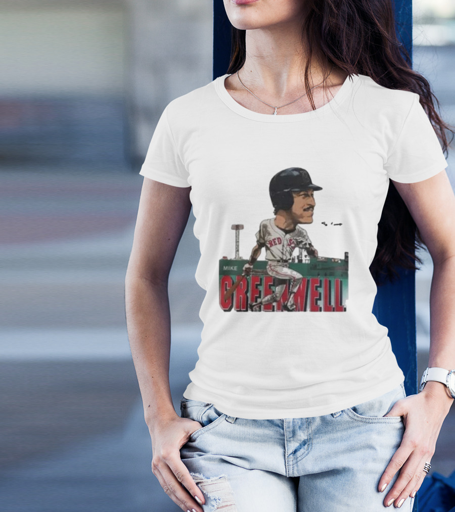 Mike Greenwell Boston Red Sox Baseball Legend Caricature Fenway Park T-Shirt