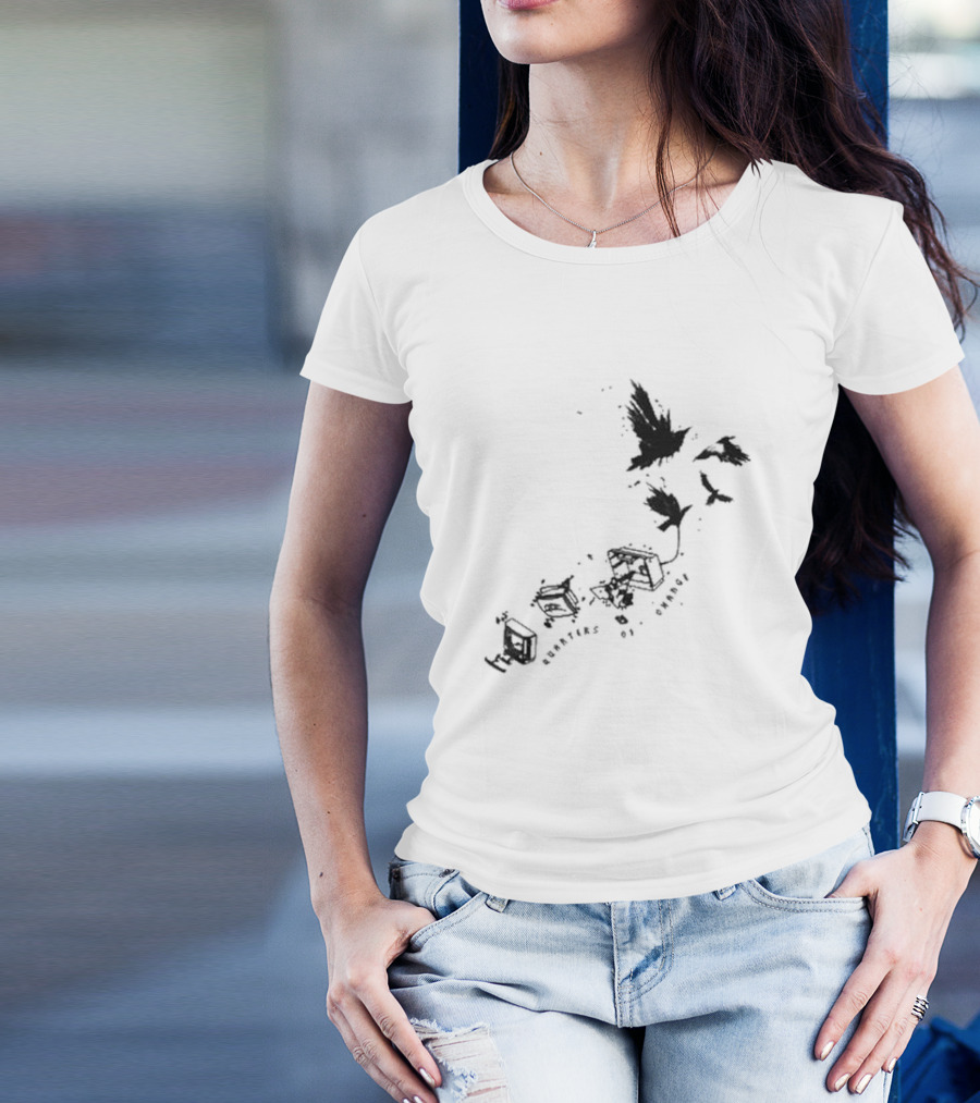 Quarters Of Change Bird With Flying Birds And Vintage Hardware T-Shirt