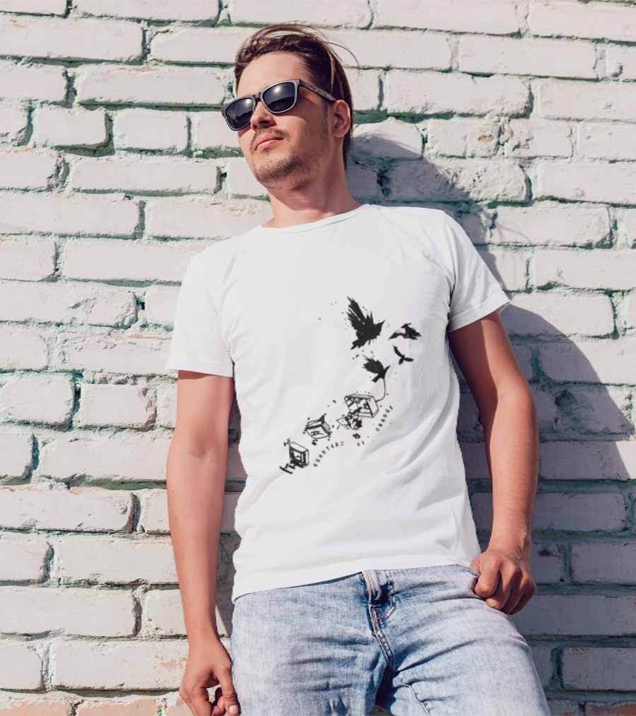 Quarters Of Change Bird With Flying Birds And Vintage Hardware T-Shirt