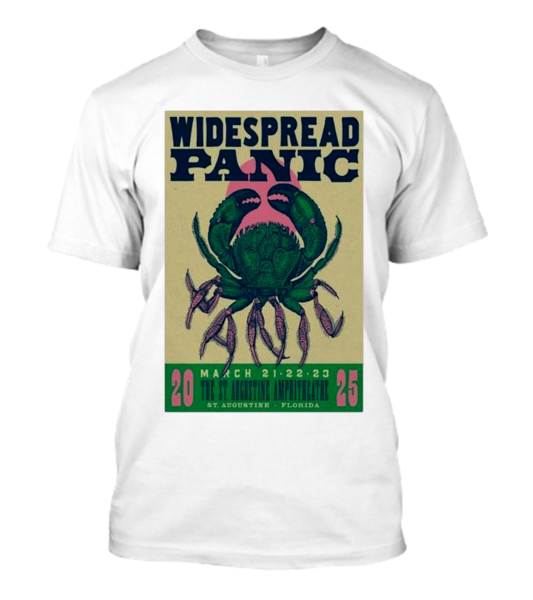 Widespread Panic March 21-23 2025 The St Augustine Amphitheatre St Augustine Florida T-Shirt