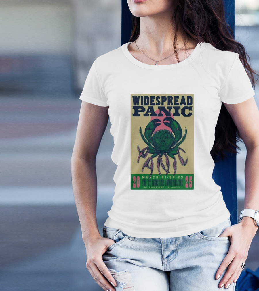 Widespread Panic March 21-23 2025 The St Augustine Amphitheatre St Augustine Florida T-Shirt