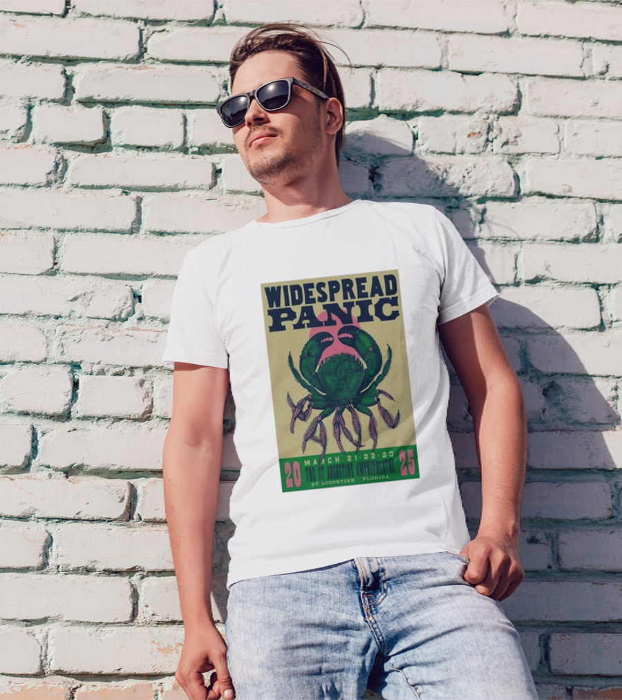 Widespread Panic March 21-23 2025 The St Augustine Amphitheatre St Augustine Florida T-Shirt