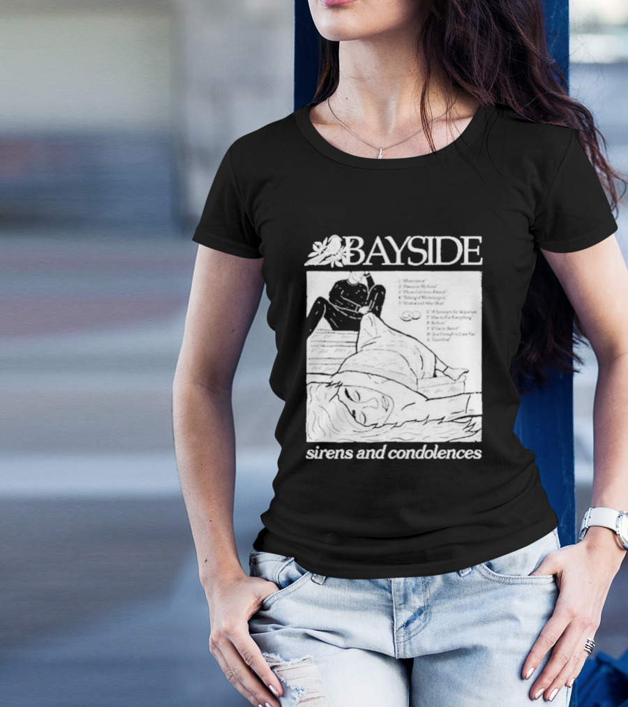 Bayside Sirens And Condolences Album Cover Artwork With Tracklist T-Shirt