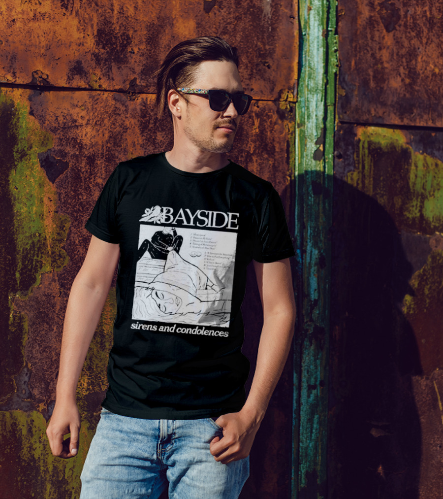 Bayside Sirens And Condolences Album Cover Artwork With Tracklist T-Shirt