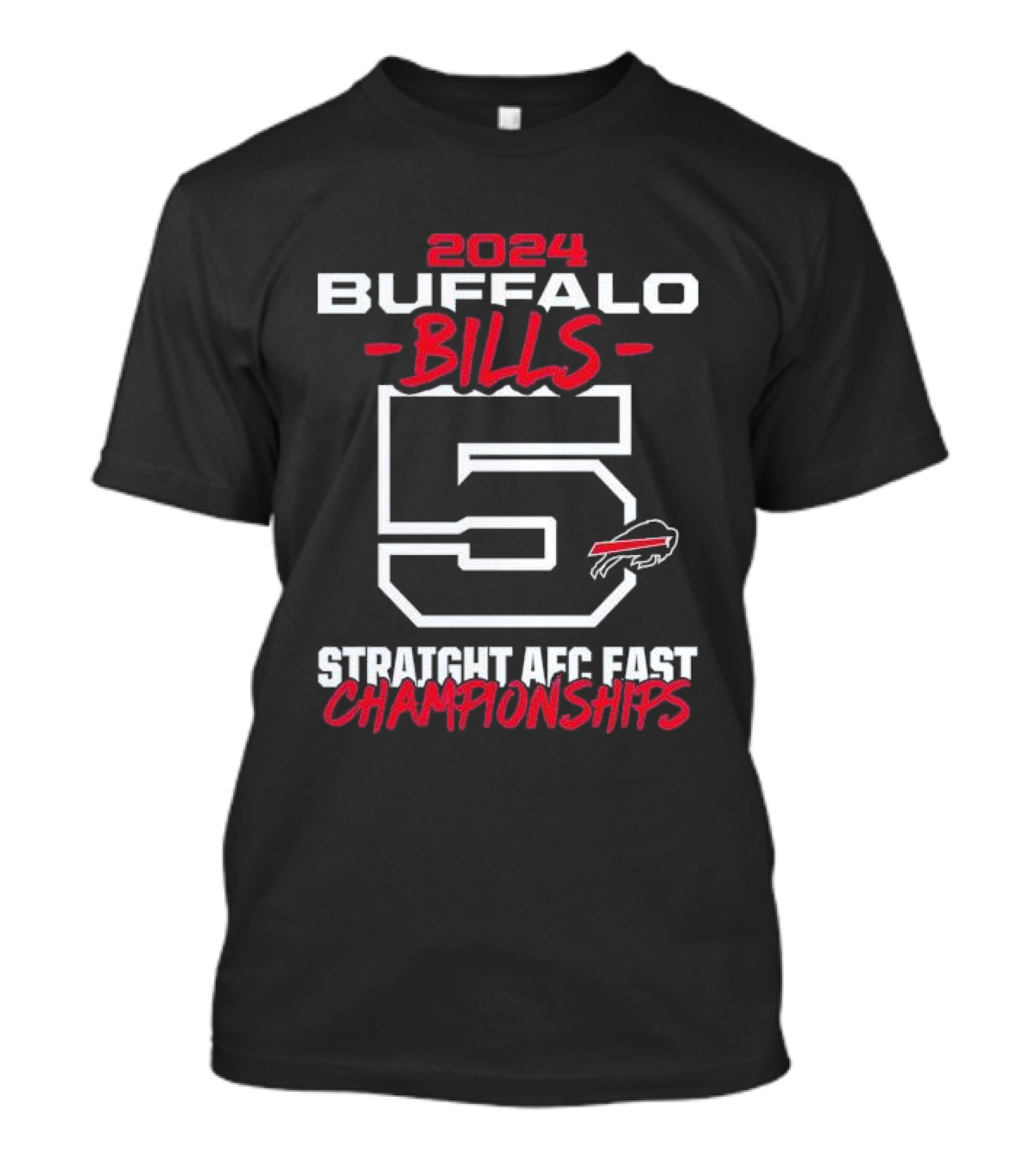 Buffalo Bills 2024 Five Straight AFC East Championships T-Shirt