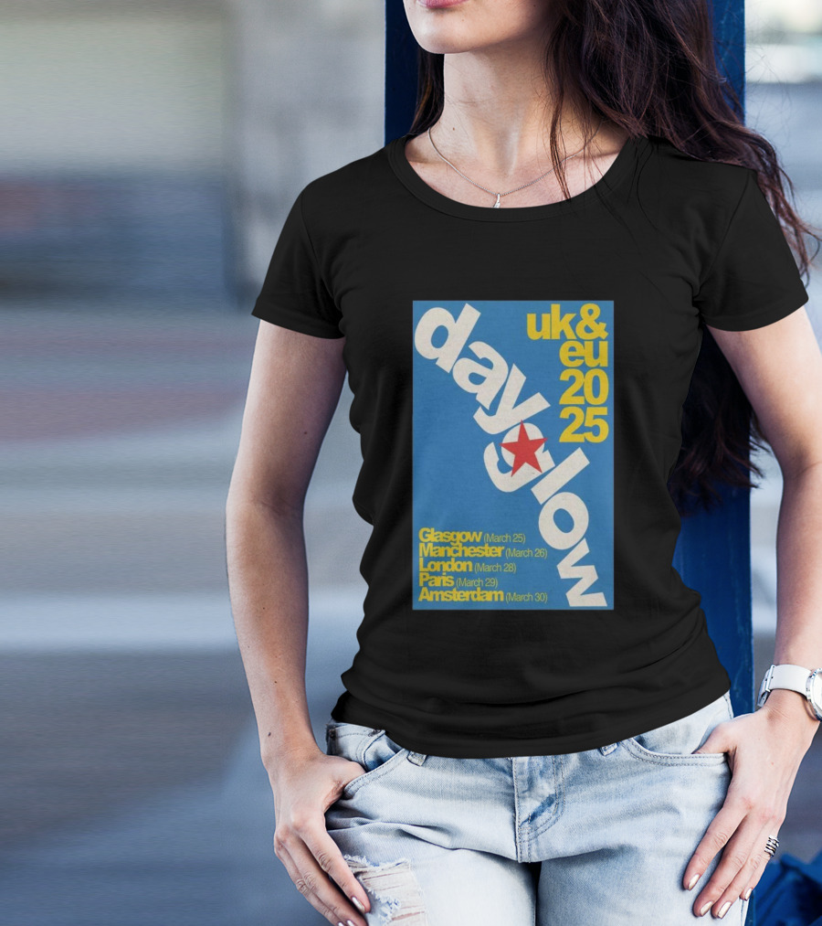 Dayglow UK EU 2025 Glasgow Manchester London Paris Amsterdam Tour Dates T-Shirt