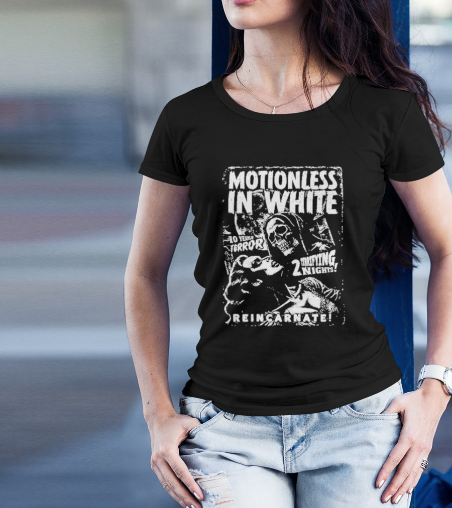 Motionless In White 10 Years Of Terror 2 Terrifying Nights Reincarnate T-Shirt