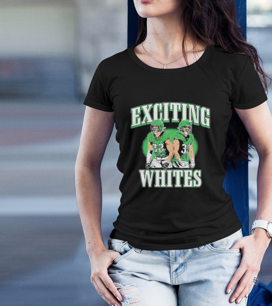 Exciting Whites Philadelphia Eagles Football Players T-Shirt