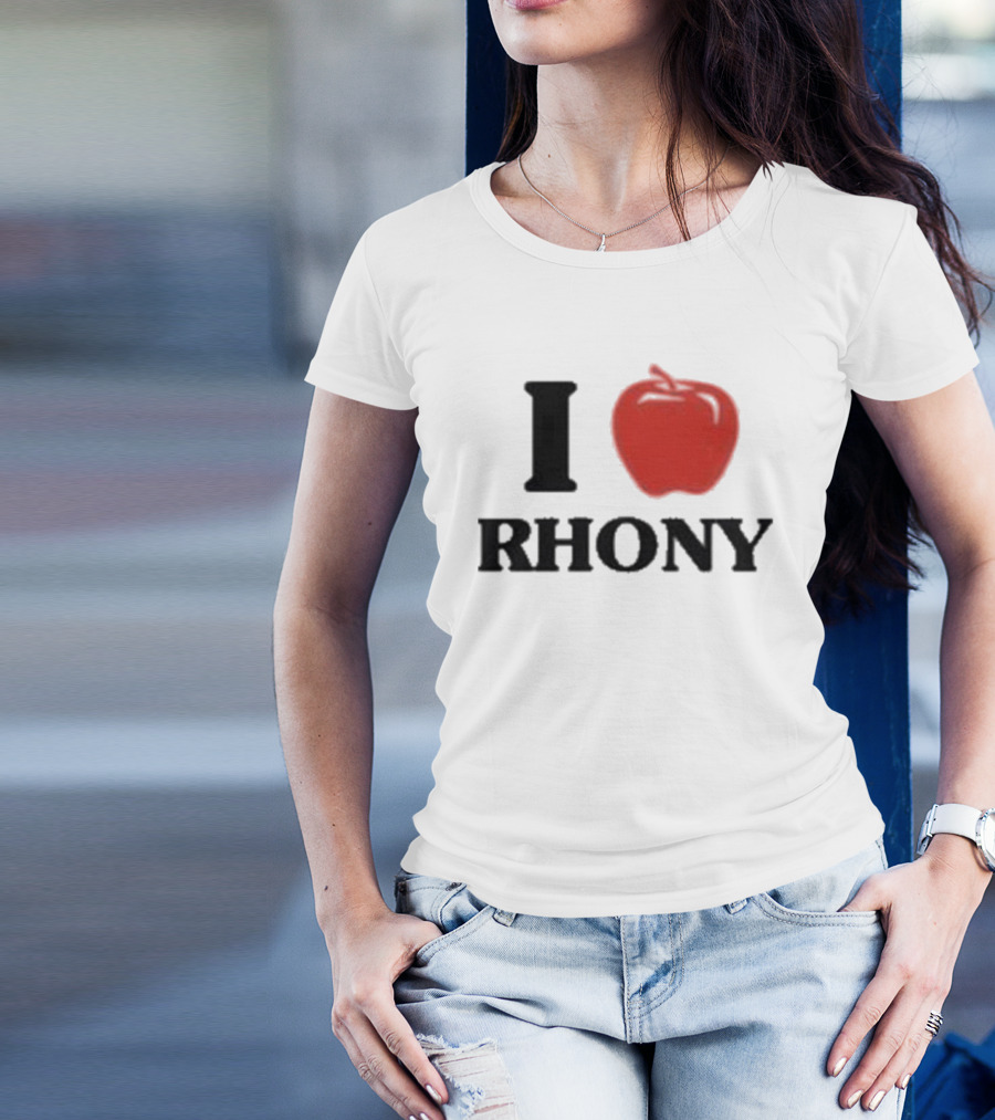 I Apple RHONY Real Housewives Of New York City Logo Tribute Iconic Series Fan Meme T-Shirt