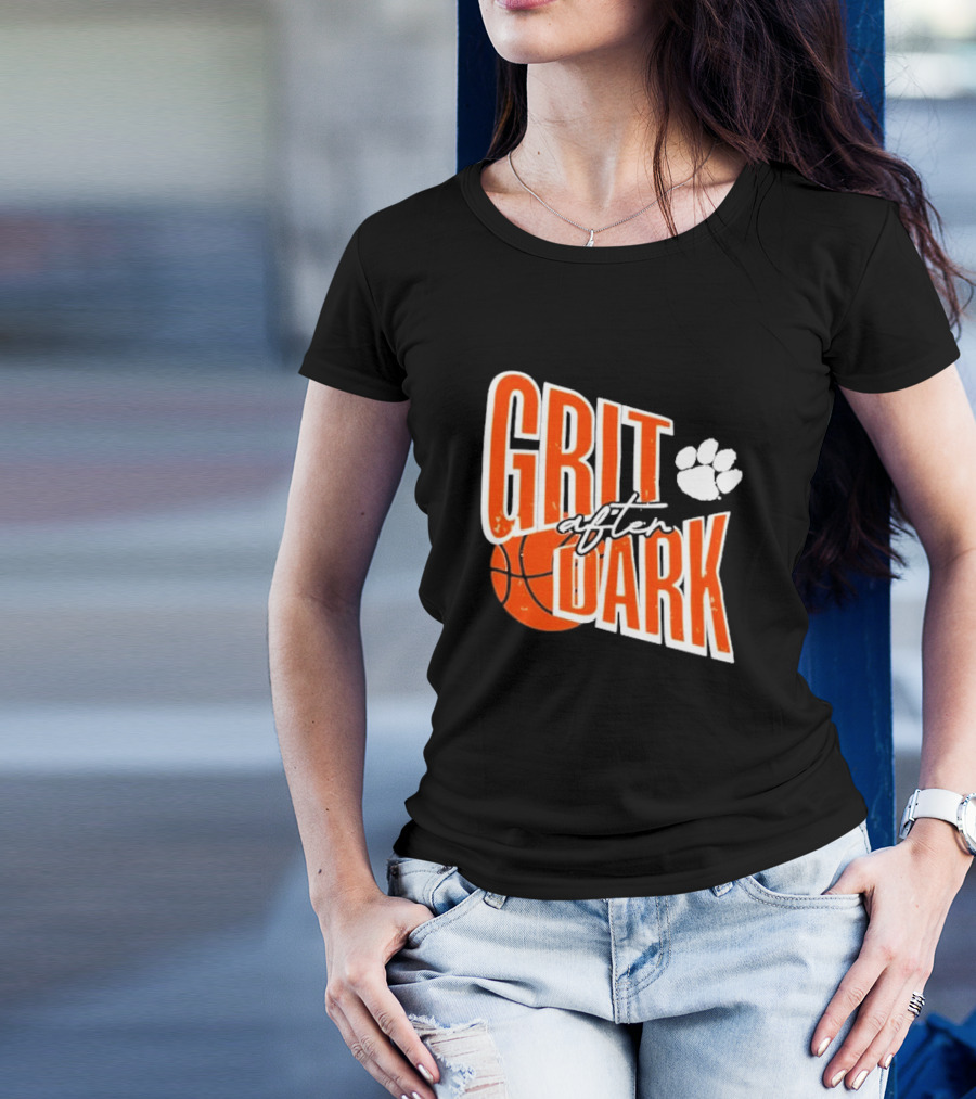 Grit After Dark Basketball Paw Prints T-Shirt