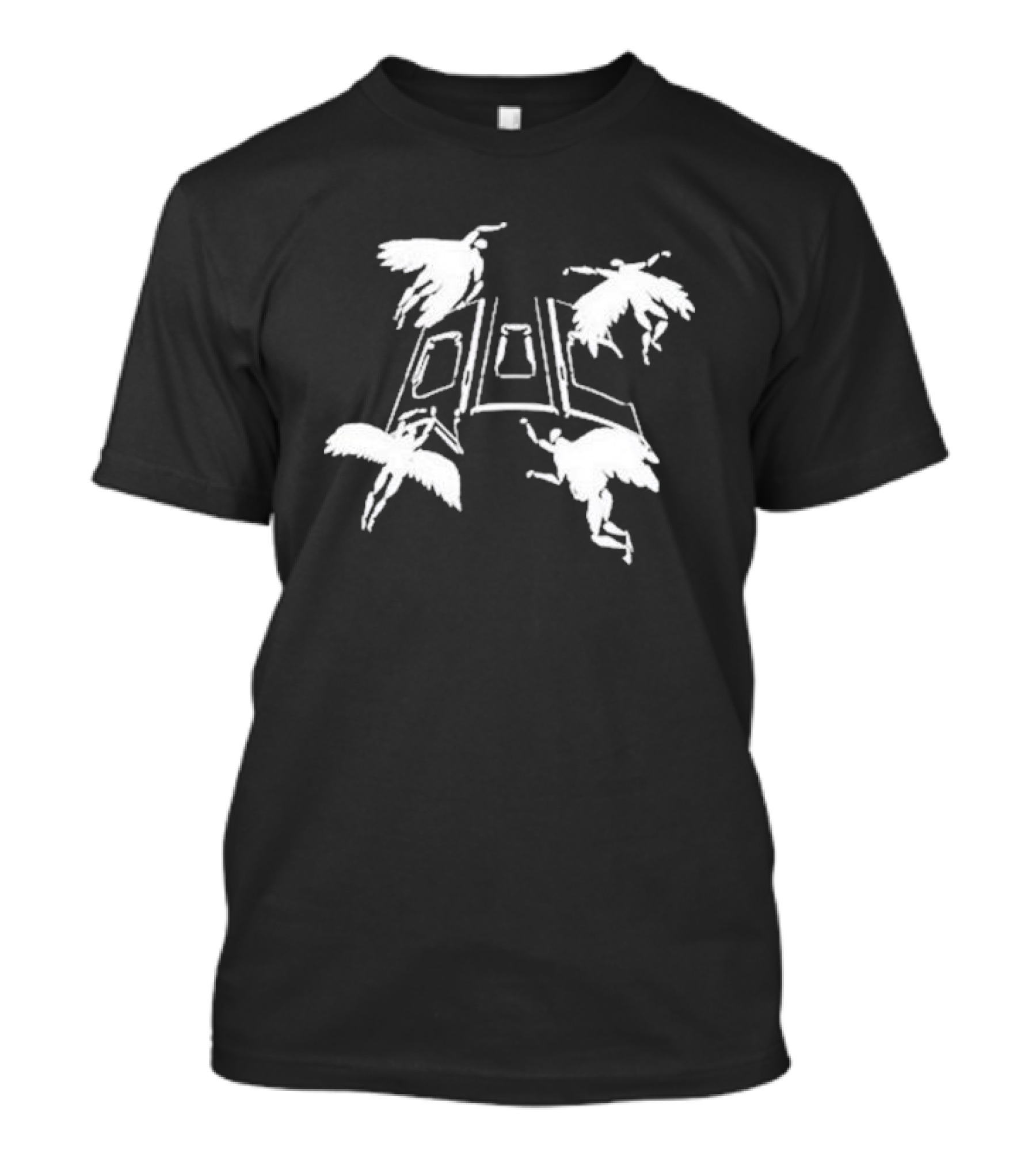Quarters Of Change Angel OOC Design With Flying Figures T-Shirt