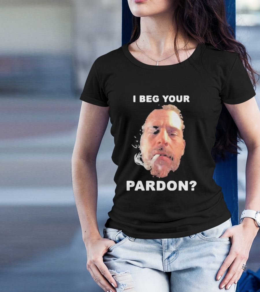 I Beg Your Pardon? Smoking Face Image T-Shirt