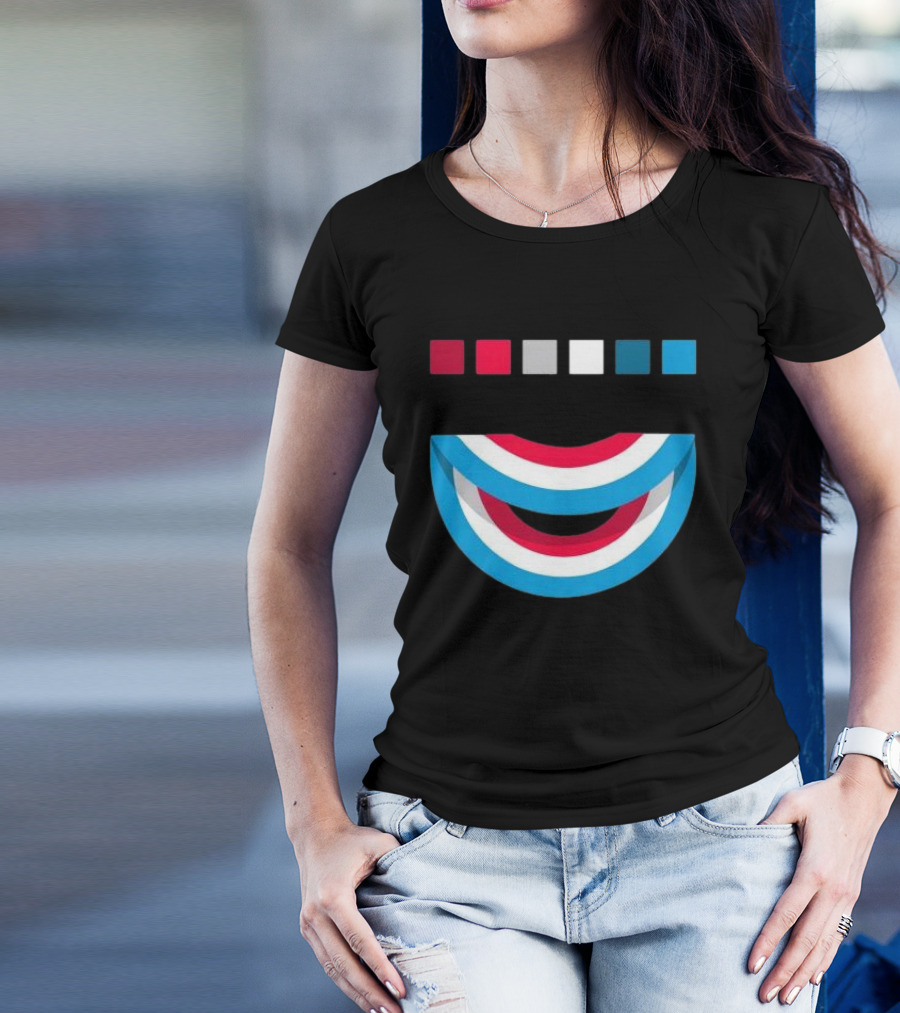 Tavar Zawacki LAZY CIRCLE Wynwood Walls Red White Blue Arches T-Shirt