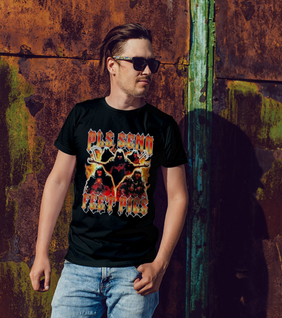 Pls Send Feet Pics Reaper Flames Vintage T-Shirt