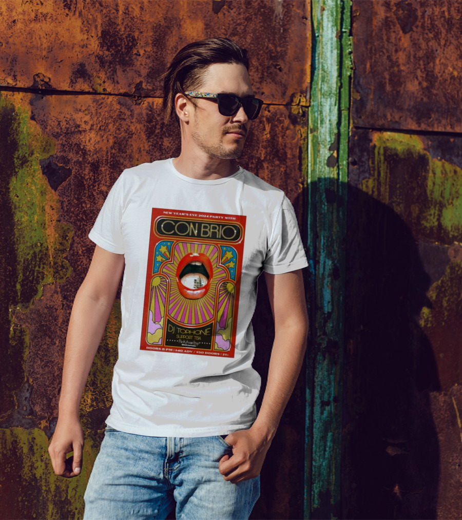 Con Brio New Year's Eve 2024 Party With DJ Tophone At Rickshaw Stop San Francisco December 31 T-Shirt