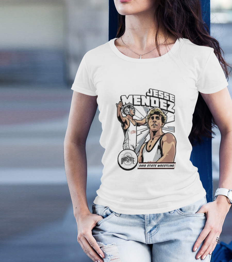 Jesse Mendez Ohio State Wrestling Buckeyes Icon NIL T-Shirt