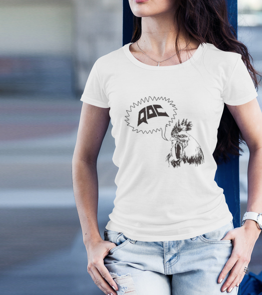 QOC Rooster Quarters Of Change Speech Bubble T-Shirt