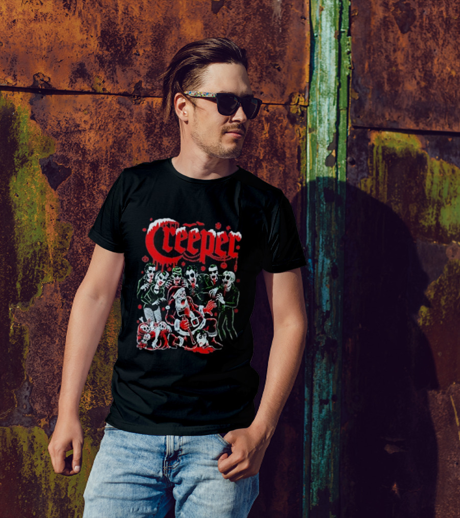 Creeper Sol Rac Santa Christmas Party T-Shirt