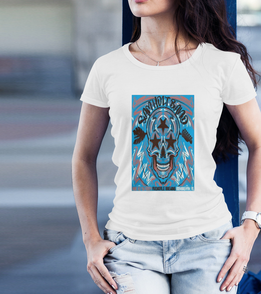 Sam Holt Band Avondale Brewing Birmingham AL December 31 2024 Skull Stars Arrows T-Shirt