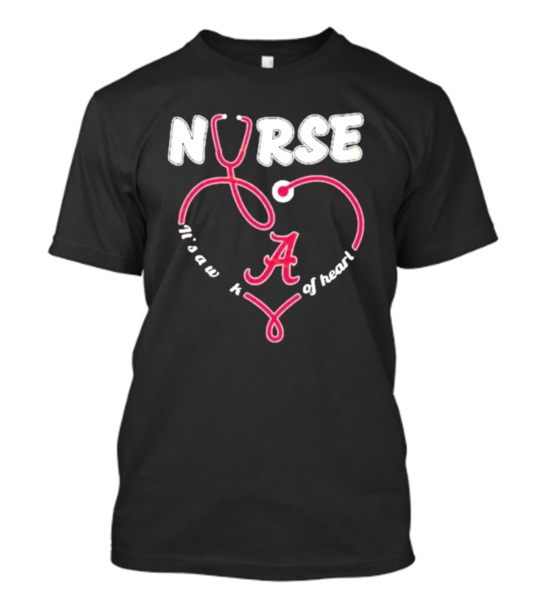 Alabama Crimson Tide Nurse A Work Of Heart T-Shirt