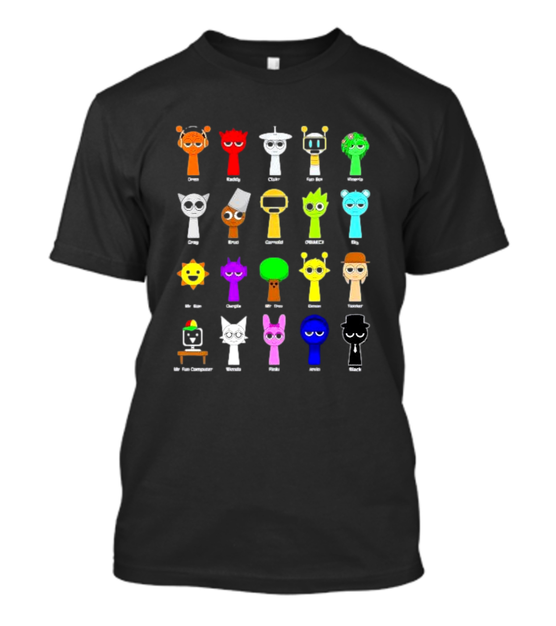 Drew Raddity Chister Furm Furm Mangelo Drag Brad Garrold CHANCE Mr. Sun Chingtra Drew Somner Yoomker Mr. Fun Computer Vexvita Rinks Jumia Black T-Shirt