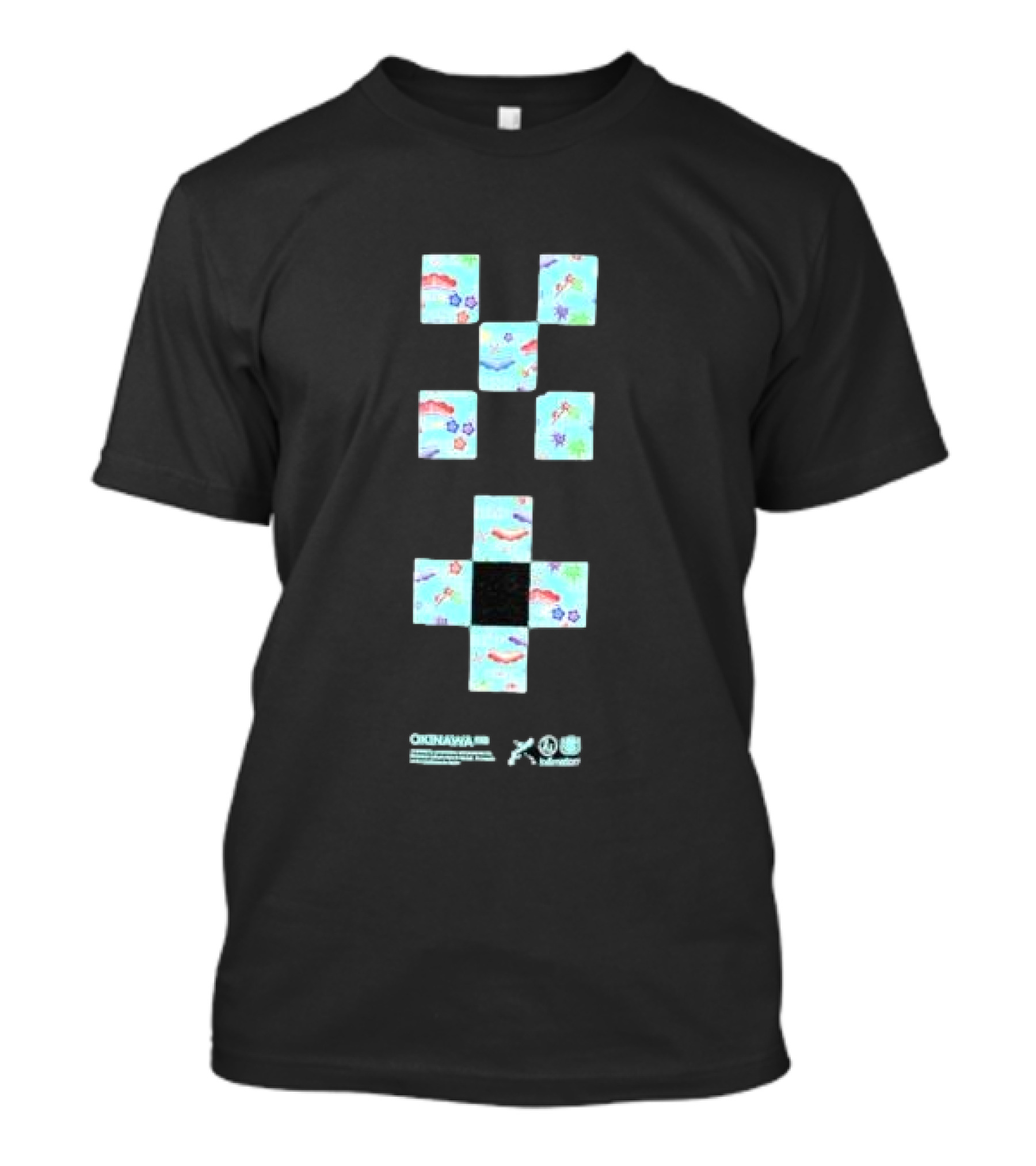 Minsa Okinawa Patterns Koi Fish Sakura Symbols Karate T-Shirt