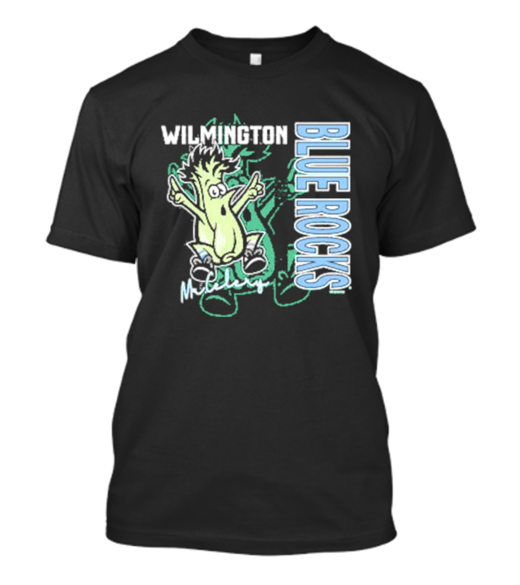 Wilmington Blue Rocks Mr. Celery Official Mascot T-Shirt