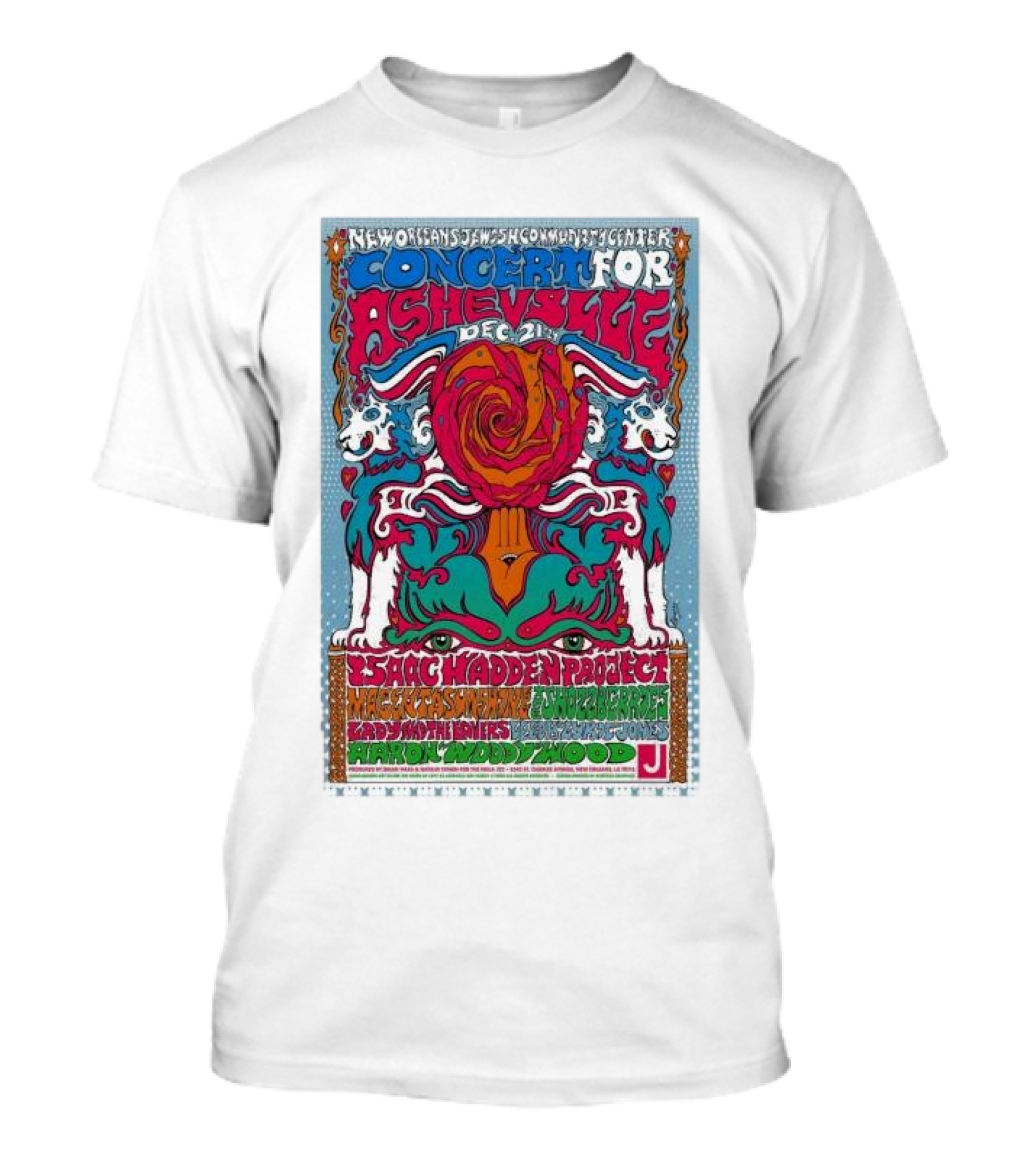 New Orleans Concert For Asheville December 21 2024 Isaac Hadden Project Performance T-Shirt
