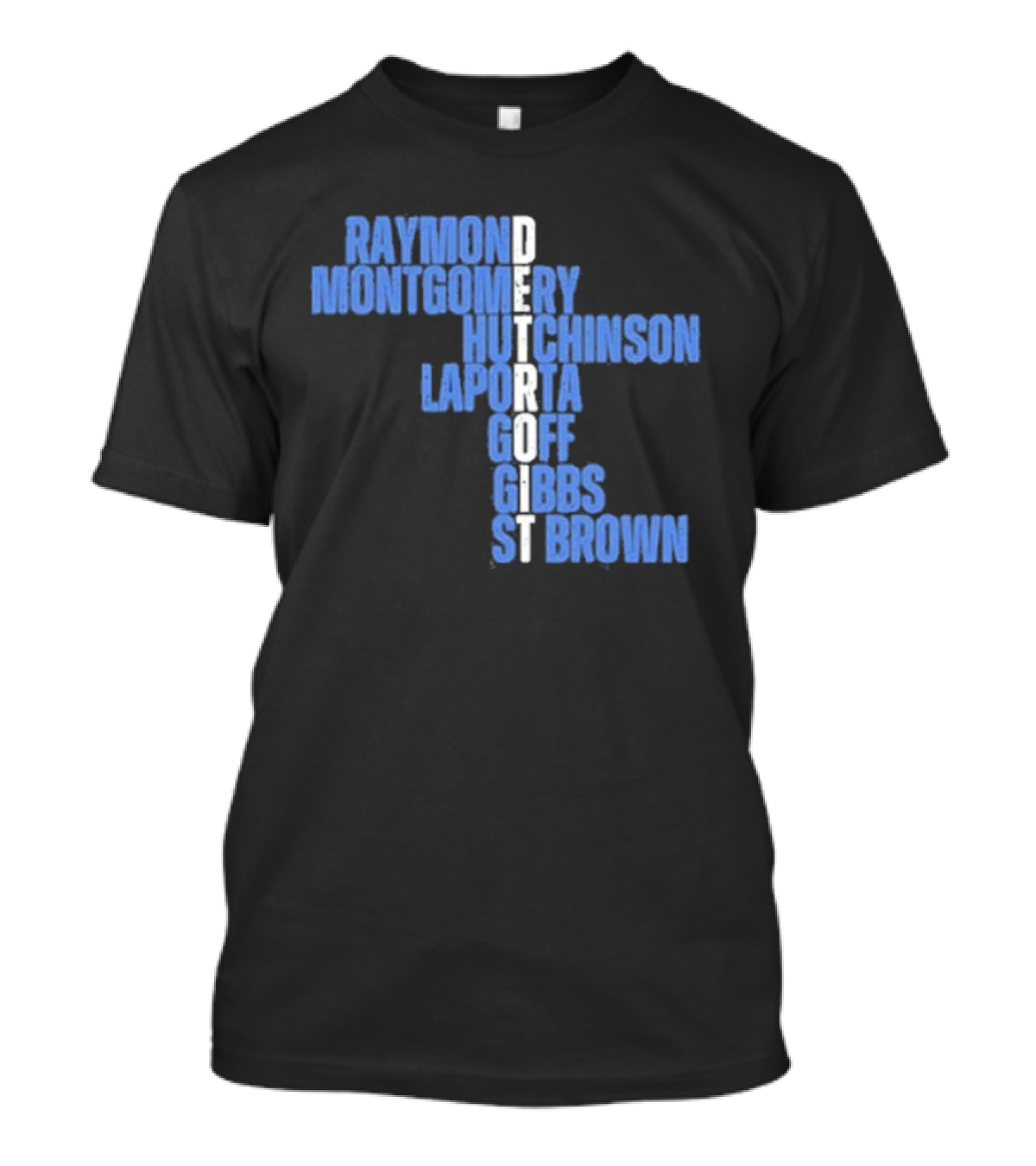 Raymond Montgomery Hutchinson Laporta Goff Detroit Gibbs St Brown T-Shirt