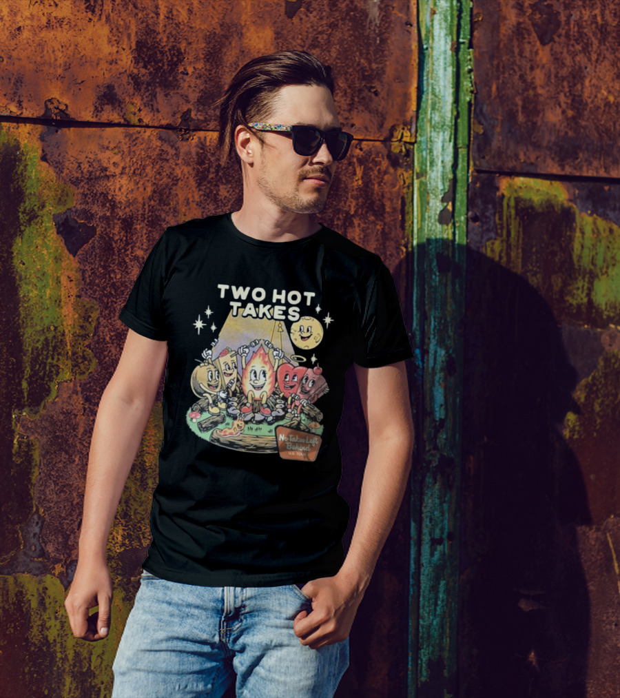 Two Hot Takes Campfire Characters No Takes Left Behind U.S. Tour T-Shirt