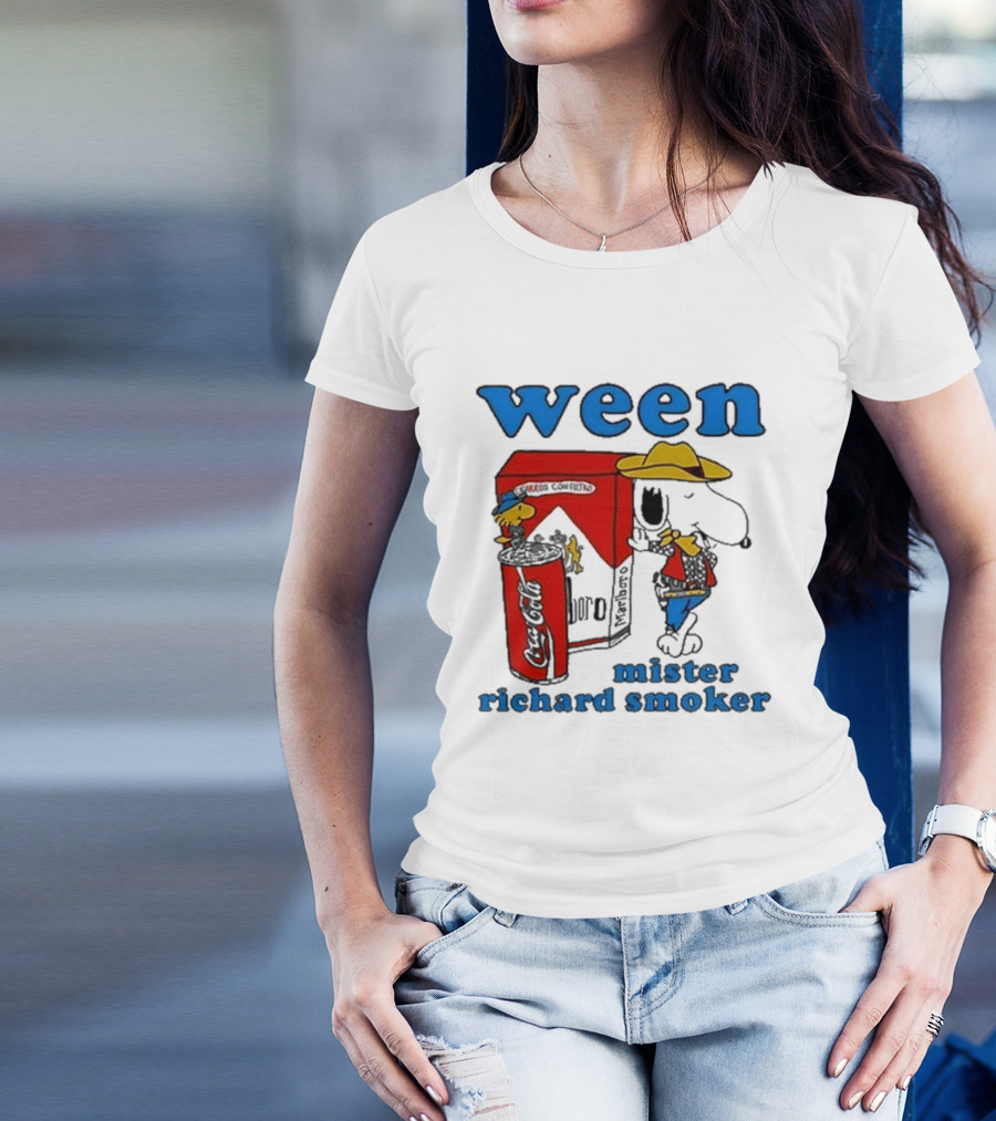 Ween Mister Richard Smoker Snoopy Coca-Cola Marlboro T-Shirt