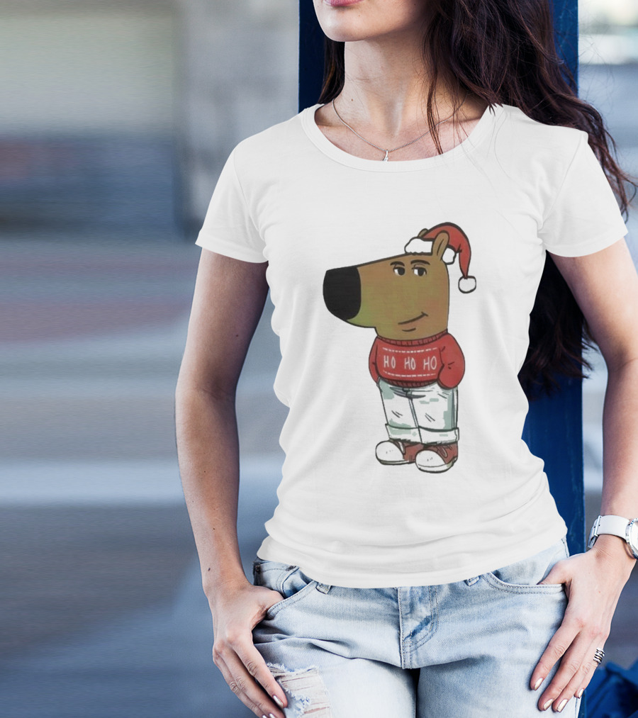 Ho Ho Ho Chill Guy Dog Christmas T-Shirt