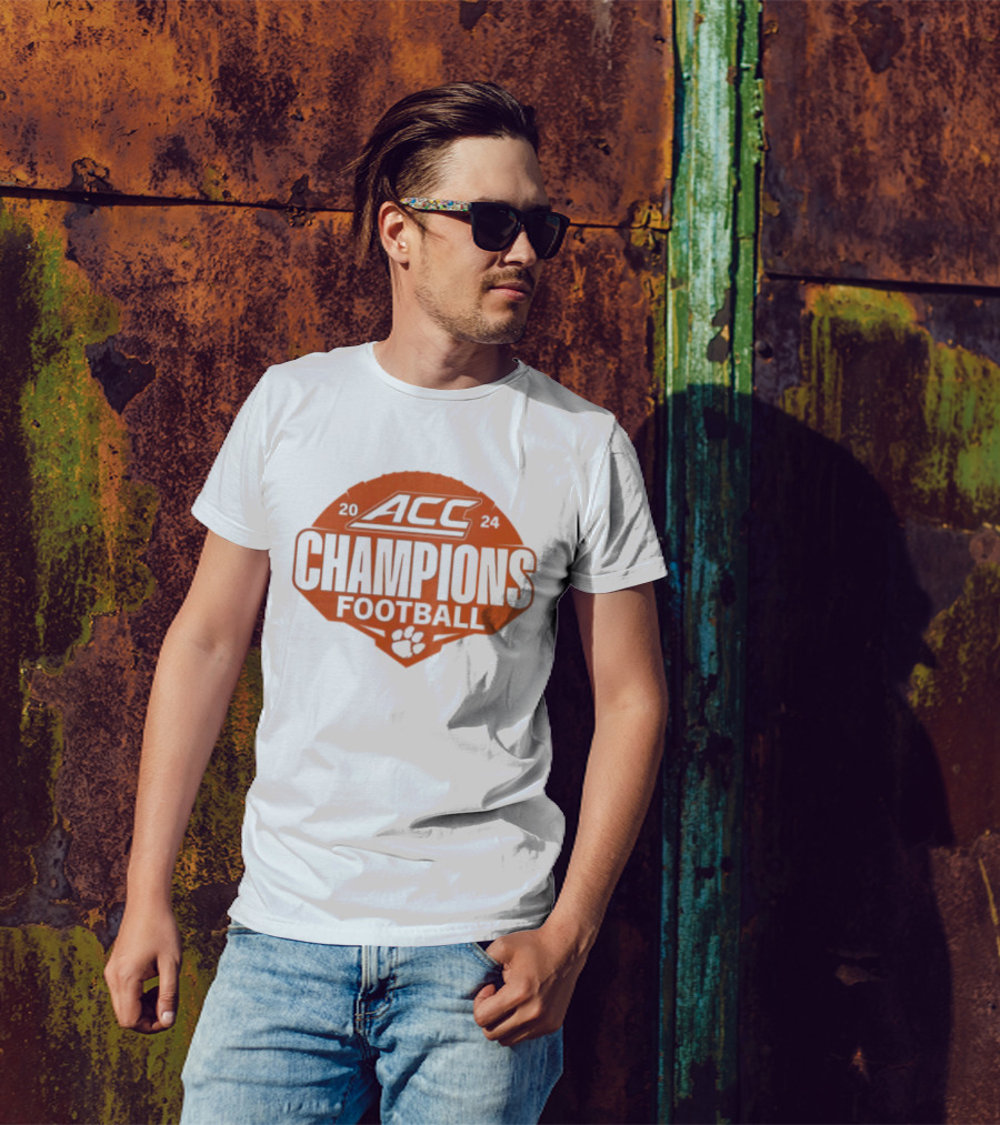 Clemson Tigers 2024 ACC Champions Football Paw T-Shirt