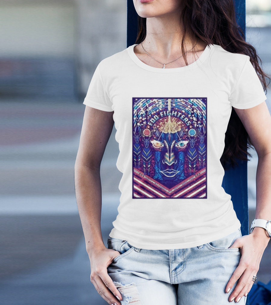 Foo Fighters Seattle August 18 Event 2024 Psychedelic Art Fan T-Shirt