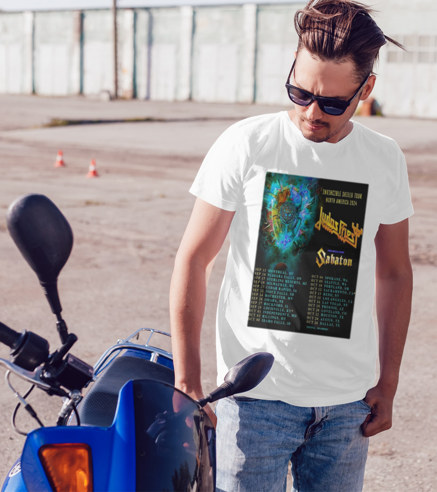 Judas Priest Invincible Shield Tour North America 2024 With Special Guest Sabaton T-Shirt