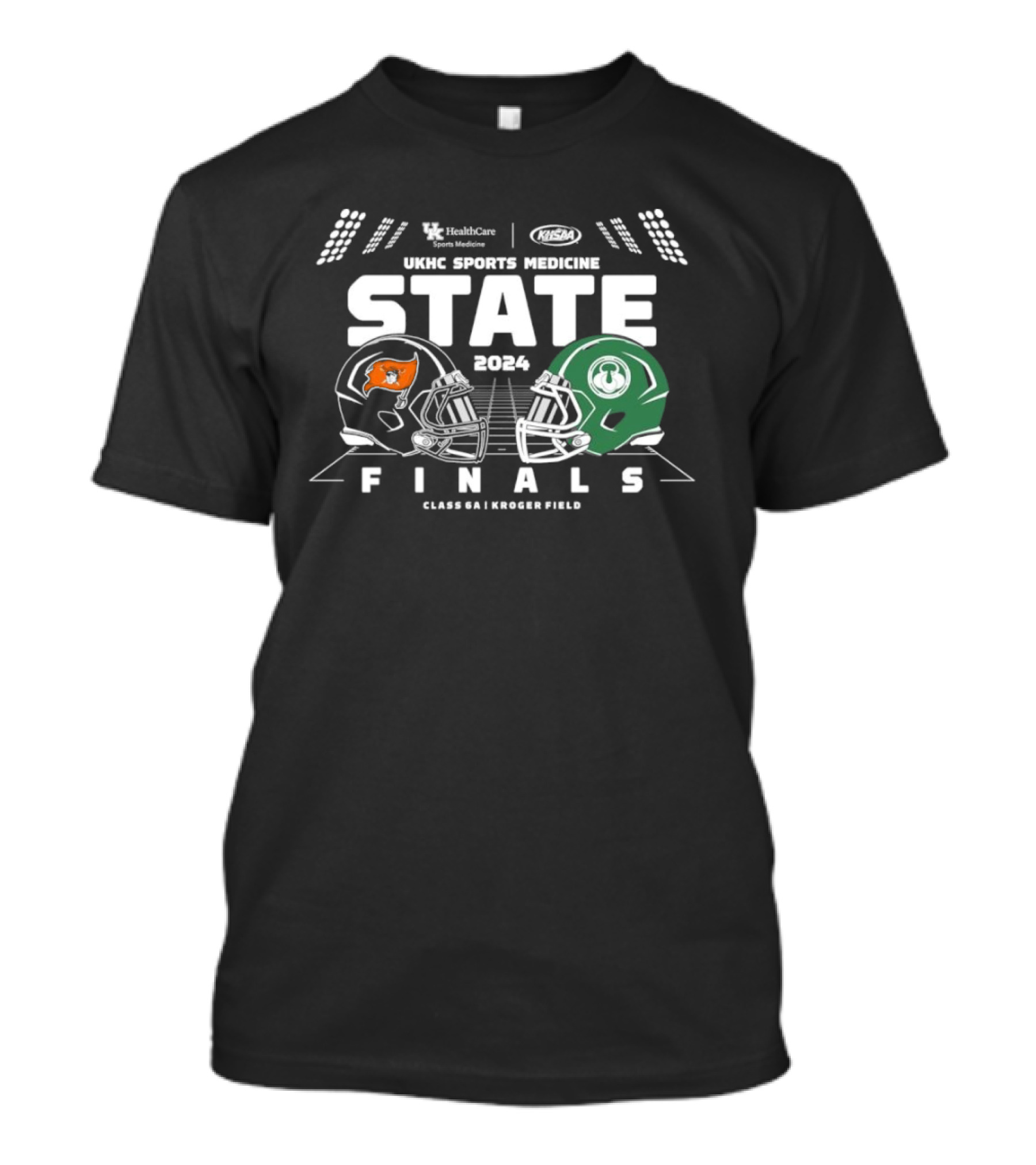 Ryle Raiders Vs Louisville Trinity 2024 UKHC Sports Medicine State Finals Class 6A Kroger Field Helmet Showdown T-Shirt