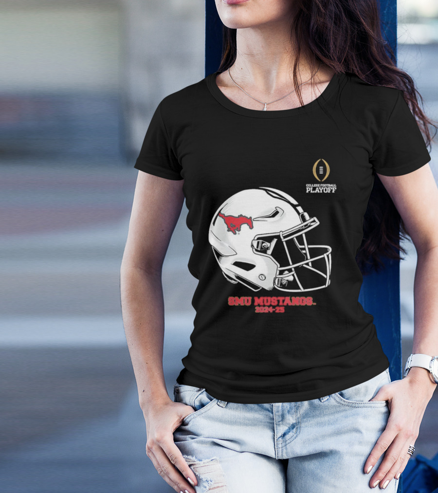 SMU Mustangs 2024-25 College Football Playoff Helmet T-Shirt