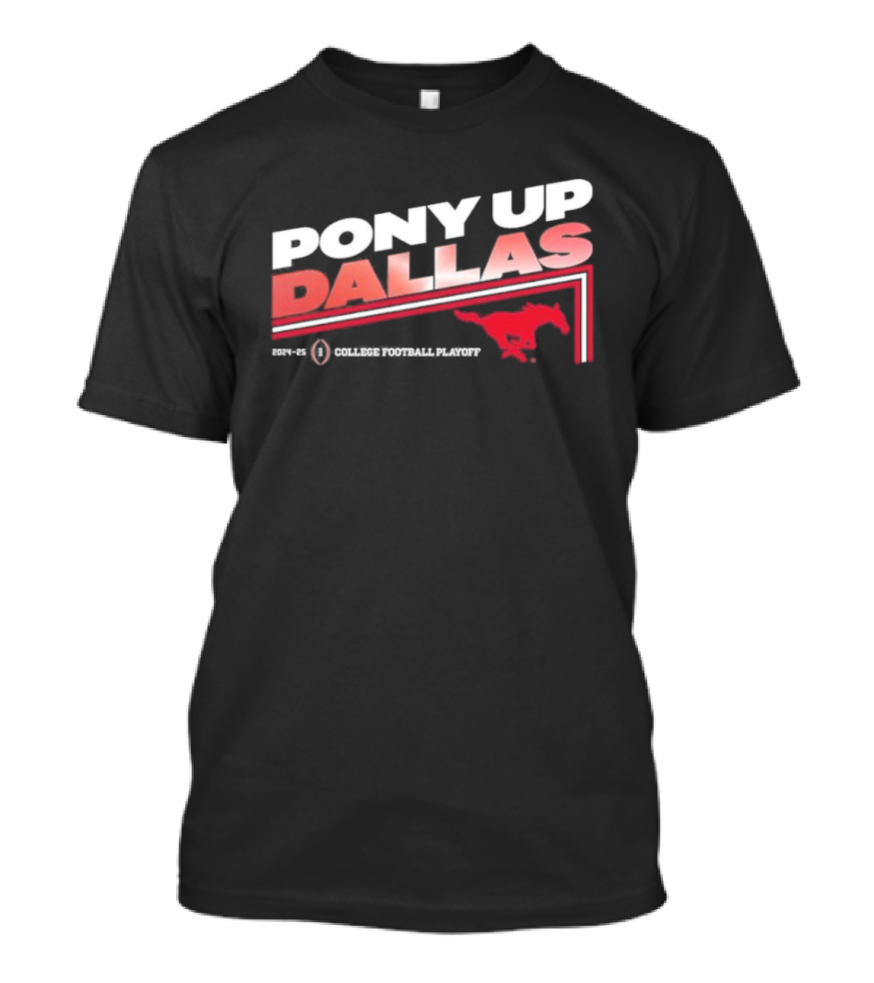 SMU Mustangs Pony Up Dallas 2024-25 College Football Playoff T-Shirt