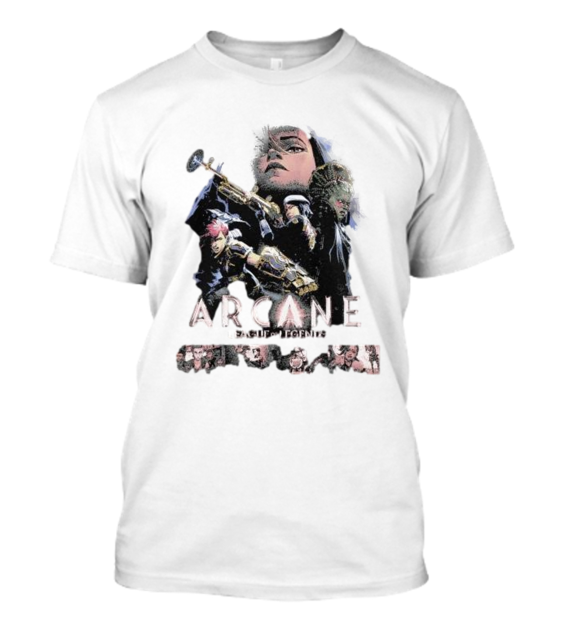 Arcane League Of Legends Characters Group Art Prestige Supply T-Shirt