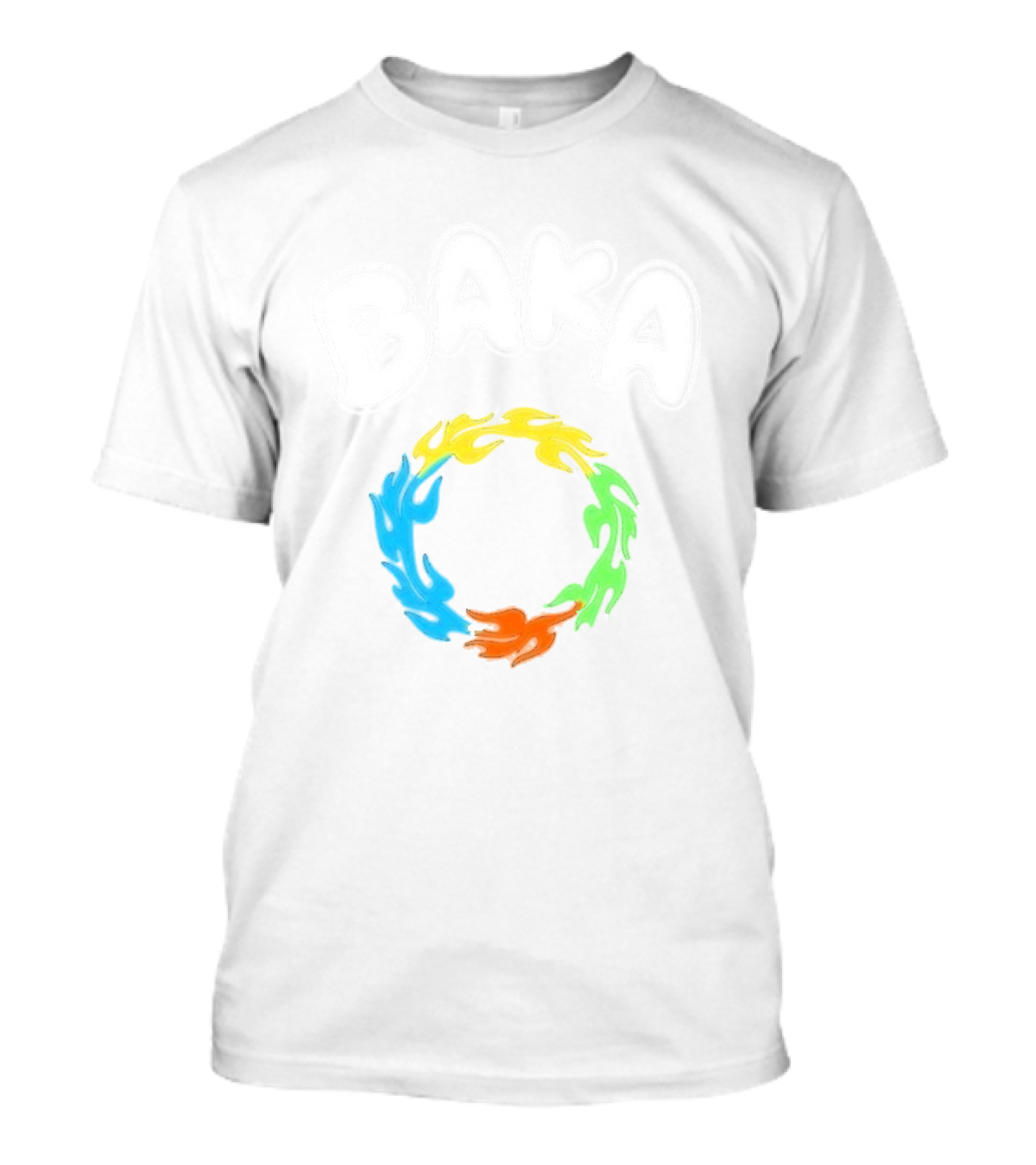 Baka Flame Multicolored Fire Circle T-Shirt
