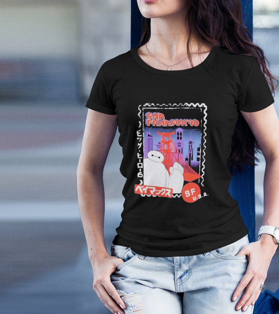 Disney Big Hero 6 Baymax San Fransokyo SF U.S.A T-Shirt