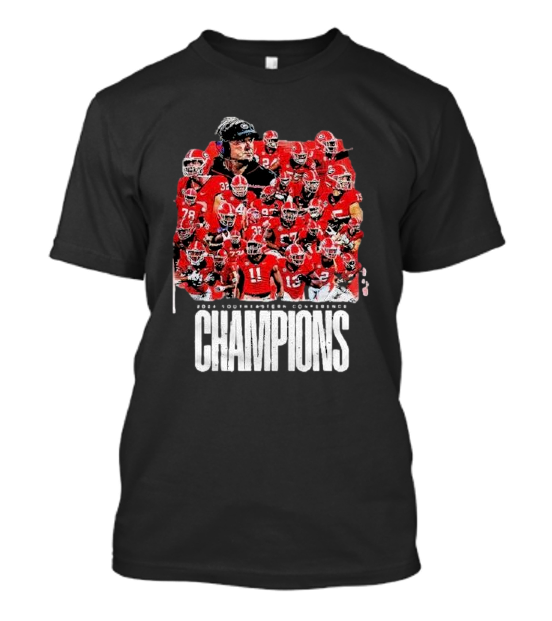 Georgia Bulldogs 2024 Southeastern Conference Champions Football Team T-Shirt