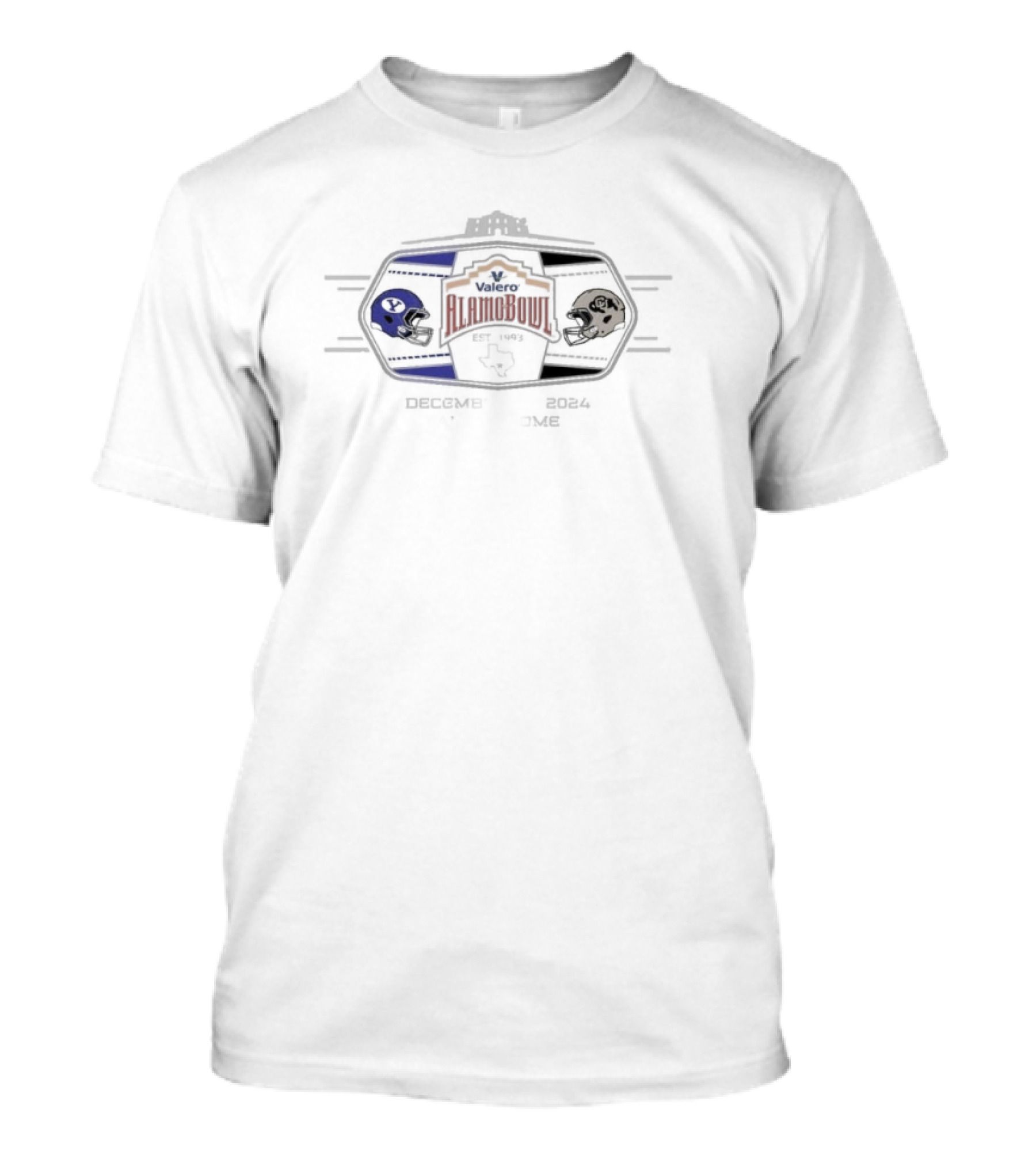Valero Alamo Bowl December 28 2024 Alamodome Colorado Buffaloes Vs BYU Cougars Helmet T-Shirt