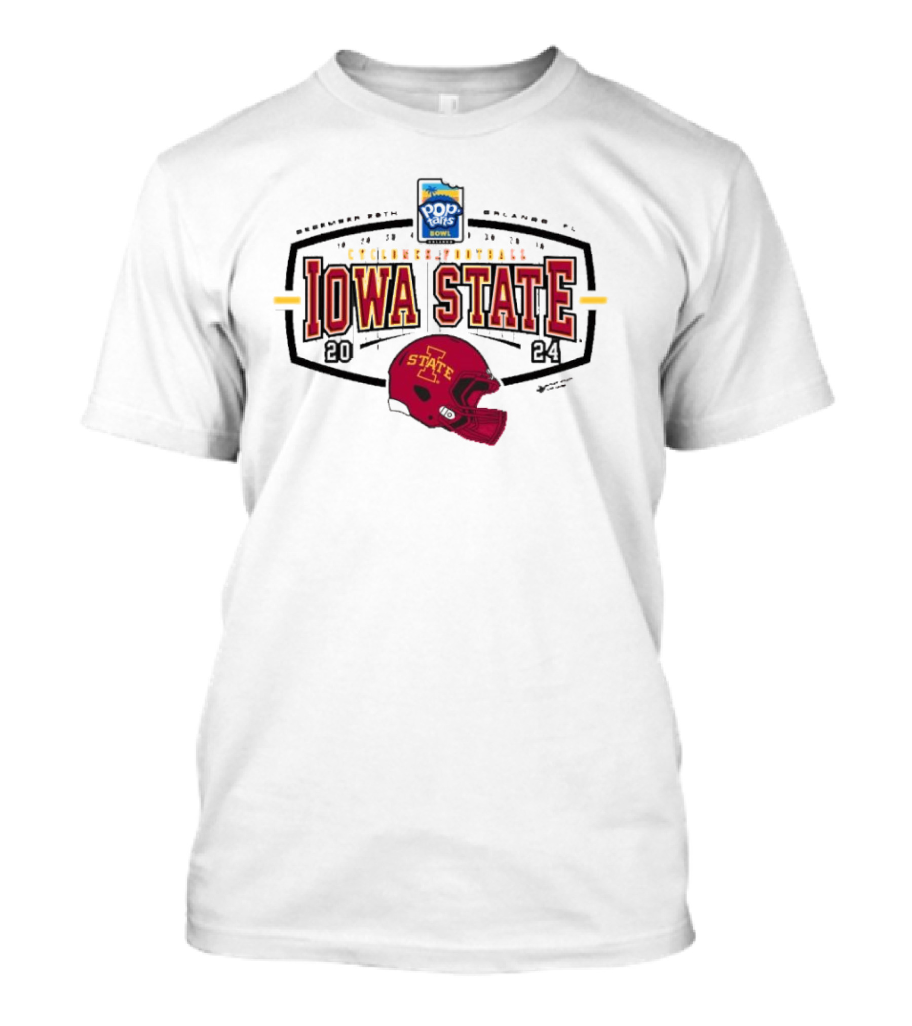 Iowa State Cyclones Football Pop-Tarts Bowl December 28 2024 Orlando FL Helmet T-Shirt
