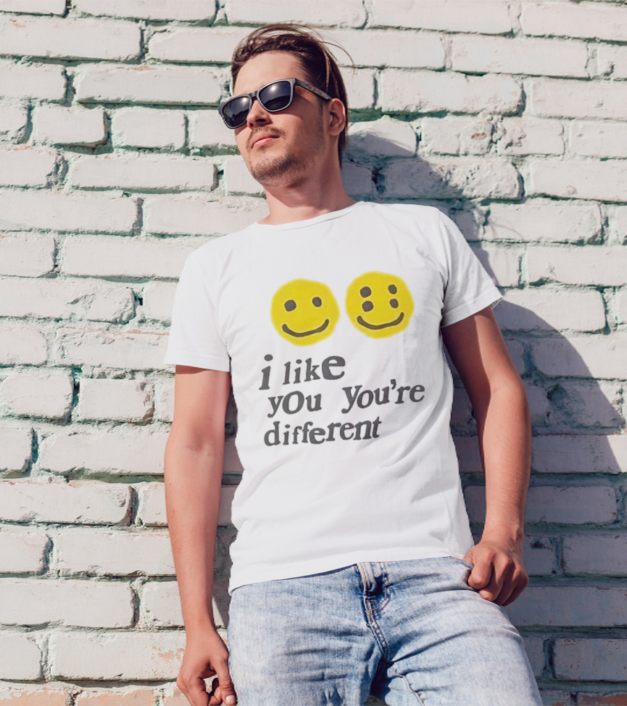 Cactus Plant Flea Market I Like You You're Different Smiley Faces T-Shirt