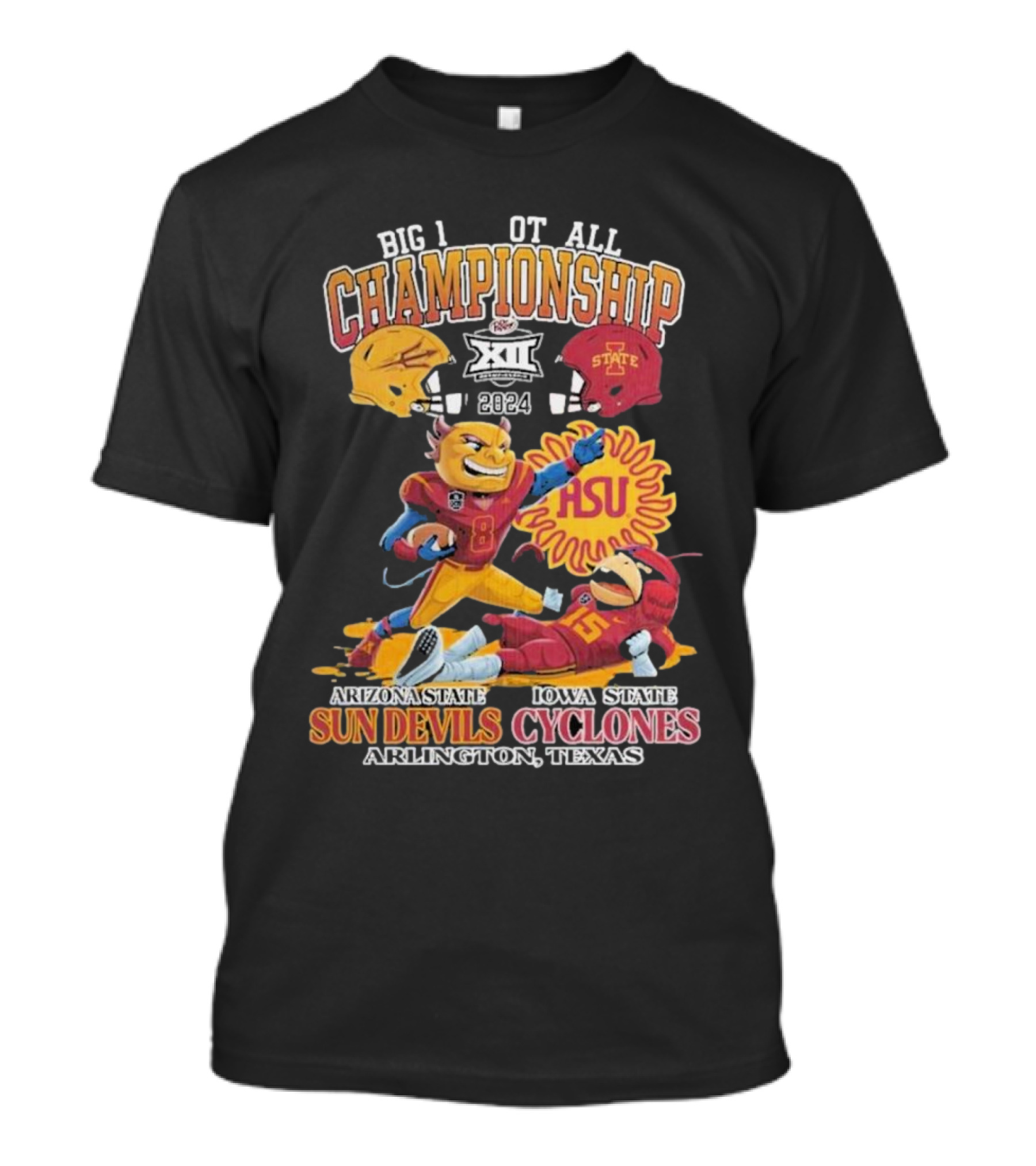 NCAA Arizona State Sun Devils Iowa State Cyclones Big 12 Championship XII 2024 Arlington Texas T-Shirt
